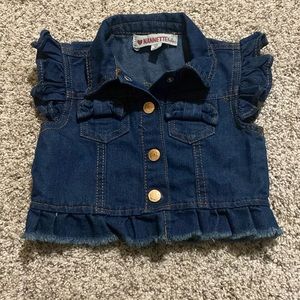Toddler girl jean vest